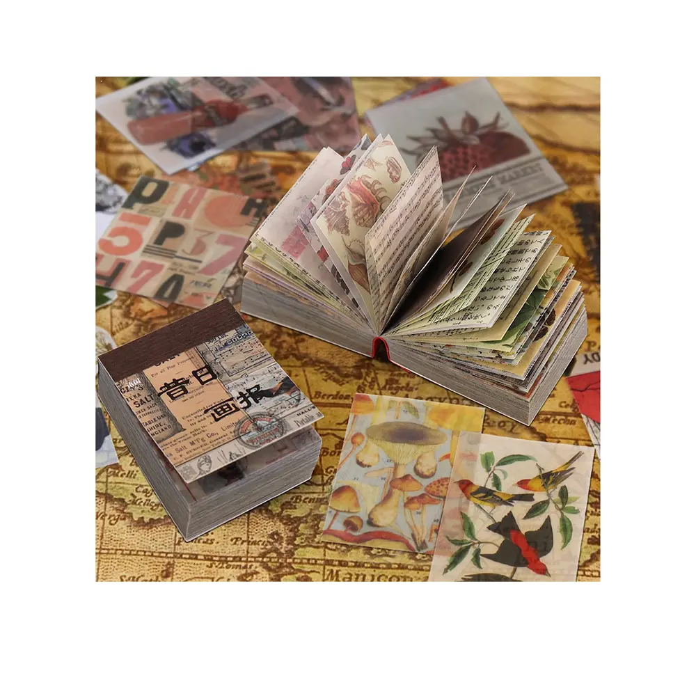 Mini Vintage Scrapbook Kertas Scrapbook Kertas untuk Persediaan Jurnal, Kertas Decoupage untuk Jurnal Sampah Peluru Kerajinan Dekoratif