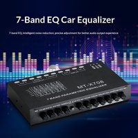 Égaliseur graphique 7 bandes EQ pour voiture, préamplificateur audio, équipement sonore avec subwoofer à fréquence variable, amplificateur de voiture Hi-Fi 12V, haut-parleur
