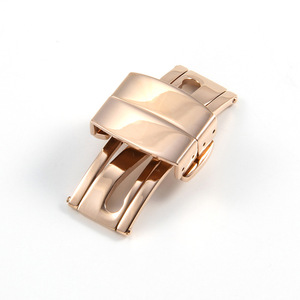 Cierre de mariposa de acero inoxidable sólido con hebilla plegable de doble presión con diseño de copo de nieve - Product Image 2