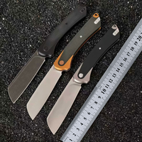 Couteau pliant D2 pour l'extérieur, couteau pliant multifonctionnel, tranchant et portable pour le camping