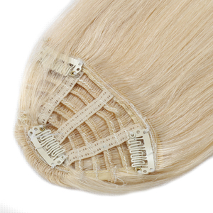 Extensiones de cabello brasileño Remy con flecos de cabello natural de corte Romo 3D con 3 clips, flequillo por encima de la cabeza negro marrón <span class=keywords><strong>Rubio</strong></span> - Product Image 5