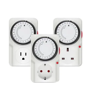 24 Hour Cyclic Timer Switch Kitchen Timer Outlet Loop Universal Timing Socket Mechanical Timer UK EU US Plug