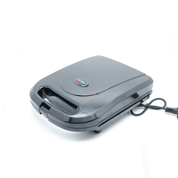 Grille-pain électrique automatique 4 tranches 2000W avec plaques antiadhésives, voyants LED, machine compacte pour panini et petit-déjeuner à domicile