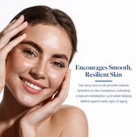 Scrub Wajah Gliserol Blueberry Pengelupasan Kulit Lembut Vitamin C Pemutih dan Melembapkan Pencerah Kualitas Kulit Pembersih