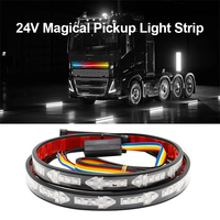 Tira de luces LED flexibles de advertencia para coche, 12V 24V, a prueba de agua