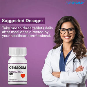 OEM ODM Coenzima <span class=keywords><strong>Q10</strong></span> de Alta Potência 100mg em Comprimidos Suporte Antioxidante Dose e Tamanhos de Frascos Personalizáveis para Adultos - Product Image 2