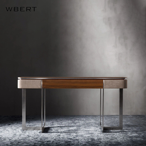 Tocador minimalista italiano WBERT, tocador de dormitorio simple, escritorio de estudio de color madera natural, escritorio de apartamento Villa - Product Image 3