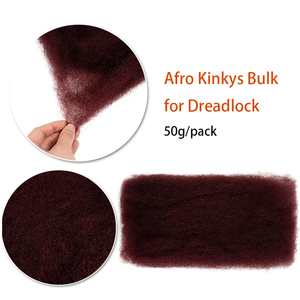 Vendeur Dropshipping 50g Haute Qualité Fluffy Soft Afro Kinky Curly Cheveux Synthétiques Extension en Vrac Micro Twist Dreadlock Tresses - Product Image 5