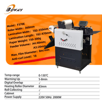 Laminateur automatique à air chaud et froid Boway BW-F370E avec fonction de découpe automatique pour laminage en rouleau A3/A4/A5