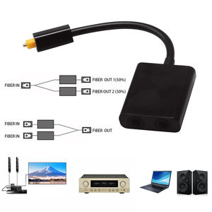 อะแดปเตอร์ออปติคอลดิจิตอลแบบสองพอร์ต Toslink <span class=keywords><strong>สาย</strong></span>สัญญาณเสียงหุ้ม PVC ยาว 0.2 ม. สำหรับคอมพิวเตอร์ เครื่องเล่นดีวีดี 1 เข้า 2 ออก - Product Image 4