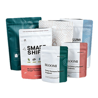 Sachet Doypack en Mylar refermable avec fermeture éclair de sécurité, anti-odeur, imprimé sur mesure, qualité alimentaire, pour café en poudre, thé, OEM ODM