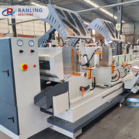 Máquina de corte de perfil de aluminio de doble cabezal con ahorro de energía Máquina de corte de esquina de aluminio automática de 90 45 grados con ERP