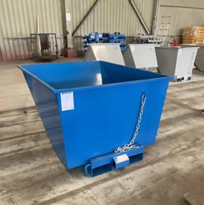 Contenedor de Basura Autovolcable para Montacargas FSH-0.5, Contenedor de Acero Galvanizado para Reciclaje de Chatarra, Almacén, Fábrica - Product Image 1
