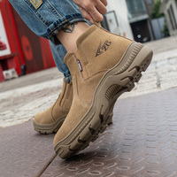 Chaussures de sécurité pour hommes 8808 - Les plus populaires en cuir suédé de vache, qualité supérieure, embout en acier, semelle intermédiaire souple, anti-perforation, pour le soudage, sans lacets