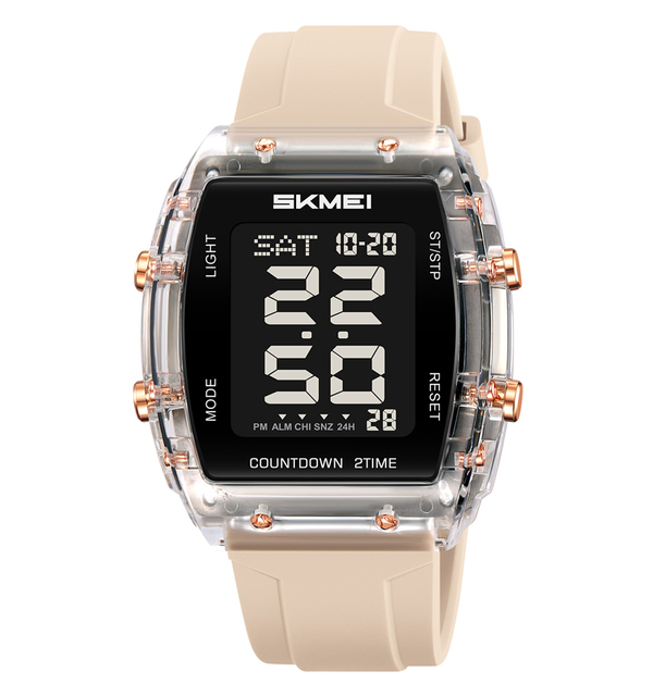 NEW Fashion SKMEI 2410 Wristwatch Digital Square Watch Colors Band Sports Imported Watch Resin Square For Men