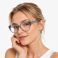 Lunettes de lecture anti-lumière bleue élégantes et durables, style œil de chat, pour utilisation sur ordinateur, légères, monture TR90 pleine bordure, unisexe, usage quotidien
