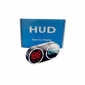 Velocímetro digital HUD con pantalla LED, reloj para parabrisas, accesorio electrónico para automóviles - Product Image 1