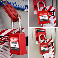 Cadenas HiLink durable de haute qualité, multicolore, avec anse en acier/nylon de 38 mm, certifié CE, en ABS, avec déverrouillage par clé