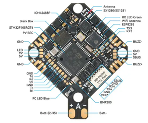 BETAFPV F4 2-3S 20A AIO FC <span class=keywords><strong>V1</strong></span> Drone Quadricoptère HX115 SE Toothpick Télécommande Métallique Moteur 20A Batterie 2-3S pour FPV - Product Image 5