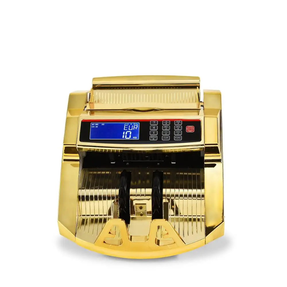 2819 LCD UV/MG ORO pittura contatore dei soldi, bill detector US dollar e EURO note rilevazione macchina