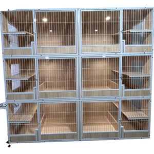 Jaula para Gatos de Madera Maciza de Tres Niveles Kih Tejia, Casa para Gatos Grande y Transpirable con Cierre de Botón para la Cría y Producción de Gatos - Product Image 5