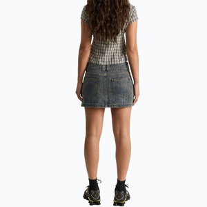 Mini-jupe en jean pour femme, sexy, taille basse, extensible, en coton, coupe slim, décontractée, style streetwear coréen, jupe-culotte courte d'été - Product Image 3