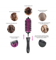 Ensemble de brosses rondes en céramique détachables avec logo personnalisé, interchangeables, en nylon, pour le séchage, le bouclage et le volume, pour salon professionnel