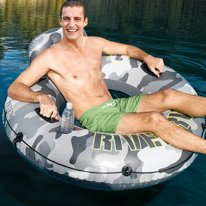 <span class=keywords><strong>Intex</strong></span>-colchoneta de tubo flotante para piscina, colchoneta inflable de camuflaje, río, correr, 1 solo agua, 56835 - Product Image 6
