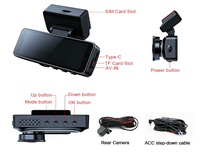 Caméra embarquée double objectif 4G 2K de haute qualité avec logo EOM du fabricant, mini traceur GPS pour voiture