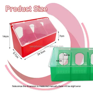 Hanging Double Automatic Chicken Wholesale Plastic Pigeon Feeder Drinker 3 Holes Bird Feeder Box