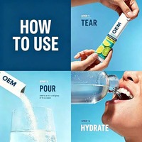 Sachets de mélange de boisson électrolytique sans édulcorants artificiels, citron et lime, 500 mg de sodium, 370 mg de potassium, hydratation, fabricant OEM