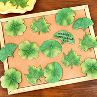 Bloc de Notas Adhesivas con Hojas de Simulación de Arce de Alto Valor Cromático para Estudiantes, Bonitas Notas Adhesivas Reutilizables con Diseño de Hoja de Arce