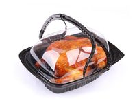 Boîte de poulet rôti jetable, boîte à emporter portable de qualité alimentaire, boîte de canard rôti au micro-ondes