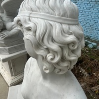 Statue de femme en marbre sur mesure, buste de femme grandeur nature pour la décoration des parcs et des places