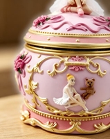 La Doyee Carrousel de ballet rotatif LED coloré - Boîte à musique de luxe en résine durable avec mouvement Sankyo 18 notes et musique de 30 secondes - Vente en gros