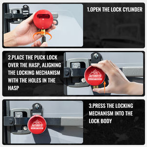 AUTOBOTS Puck <span class=keywords><strong>Lock</strong></span> Nouveauté 72mm Alliage d'aluminium Anti-vol <span class=keywords><strong>pour</strong></span> <span class=keywords><strong>remorque</strong></span> Pièces de <span class=keywords><strong>remorque</strong></span> Accessoires Anti-rouille Verrou à disque de hockey - Product Image 5