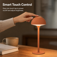 Lampe de table LED rechargeable sans fil ROOMLUX 3W, à intensité variable par toucher, en aluminium, pour restaurant, bar, chambre, hôtel, décoration