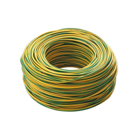 Massives Einadriges Elektrokabel 1,5mm Gelb-Grün 100m Rolle für Bauzwecke Verzinntes Kupfer PVC-Isoliert 600V CCC CE für 10