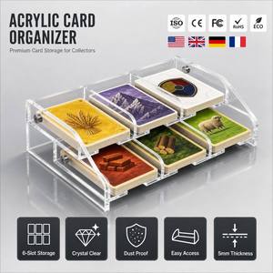 Organizador de Cartas Acrílico Personalizado de 2 Niveles, Soporte para Cartas Compatible con <span class=keywords><strong>Catan</strong></span> Settlers, Juego de Mesa TCG - Product Image 1