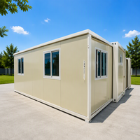 Conteneur habitable extensible de 20 pieds blanc ivoire à prix réduit, certifié CE, cabine modulaire pour unité de glamping et dortoir de travailleurs