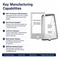 Özel 3 5 Eksenli CNC Frezeleme ile Tablet Çerçevesi İnce Duvarlı Alüminyum Dokunmatik Ekran Çerçevesi Kumlanmış Eloksallı Endüstriyel İşleme