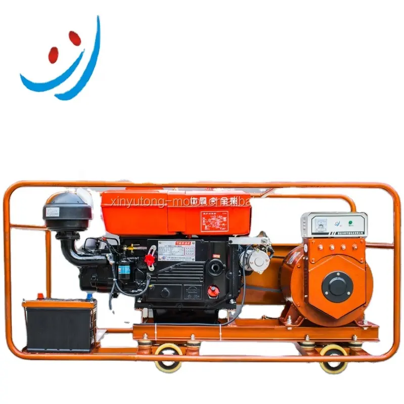 Hafif taşınabilir römork AC tek silindirli su soğutmalı dizel jeneratör takım 5KW 10KW 12.5KW 15KW 20KW 24KW 30KW 30KVA