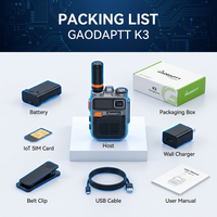 Radio portable 4G PoC GaodaPTT, mini talkie-walkie Linux, portée mondiale, boîtier métallique, fonction Push-to-Talk sur réseau cellulaire, radio bidirectionnelle