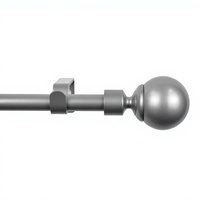 Tringle à rideaux métallique extensible et réglable avec embouts décoratifs pour le salon