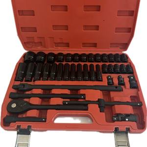 Ensemble de clés à douille pneumatiques convertibles 40 pièces avec cliquet, barre d'extension carrée/longue, remises en gros, logo personnalisable - Product Image 4