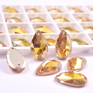 BOBOHOO de alta calidad 5A bisel coser en diamantes de imitación lágrima Bling Crystal AB diamantes de imitación coser en K9 para ropa camisa de vestir - Product Image 3