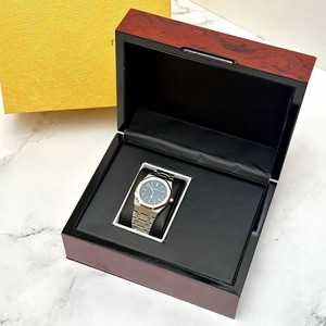 High Quality Wooden Luxury Brand Green Leather Wooden Storage Gift Single Large Packaging Watch <b>Box</b> With Logo Ready Stock - Product Image 1