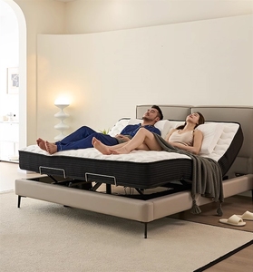 Colchón Ergonómico Inteligente Tamaño King Split, <span class=keywords><strong>Cama</strong></span> Ajustable de Gravedad Cero con Masaje Oculto California, Moderno y de Firmeza Media para Dormitorio de Hotel - Product Image 4