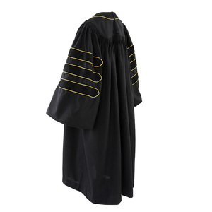 12 couleurs en option, robe de doctorat de luxe unisexe et <span class=keywords><strong>professeur</strong></span> Phd OEM & ODM, personnalisable - Product Image 2