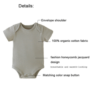 OEM-Pronto Premium Customizável Atacado Suprimentos 100% Algodão Orgânico Infantil Bodysuits - Product Image 4